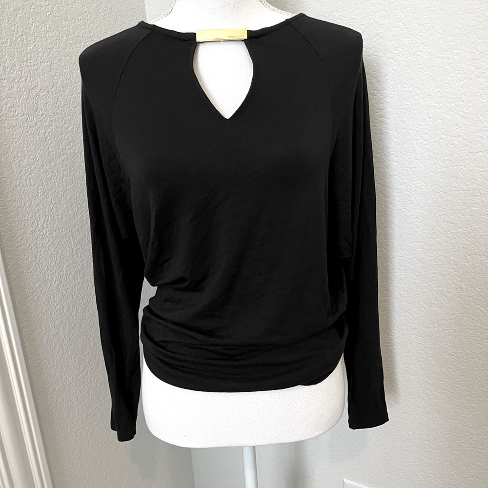 Michael Kors Ling Sleeve Black Shirt